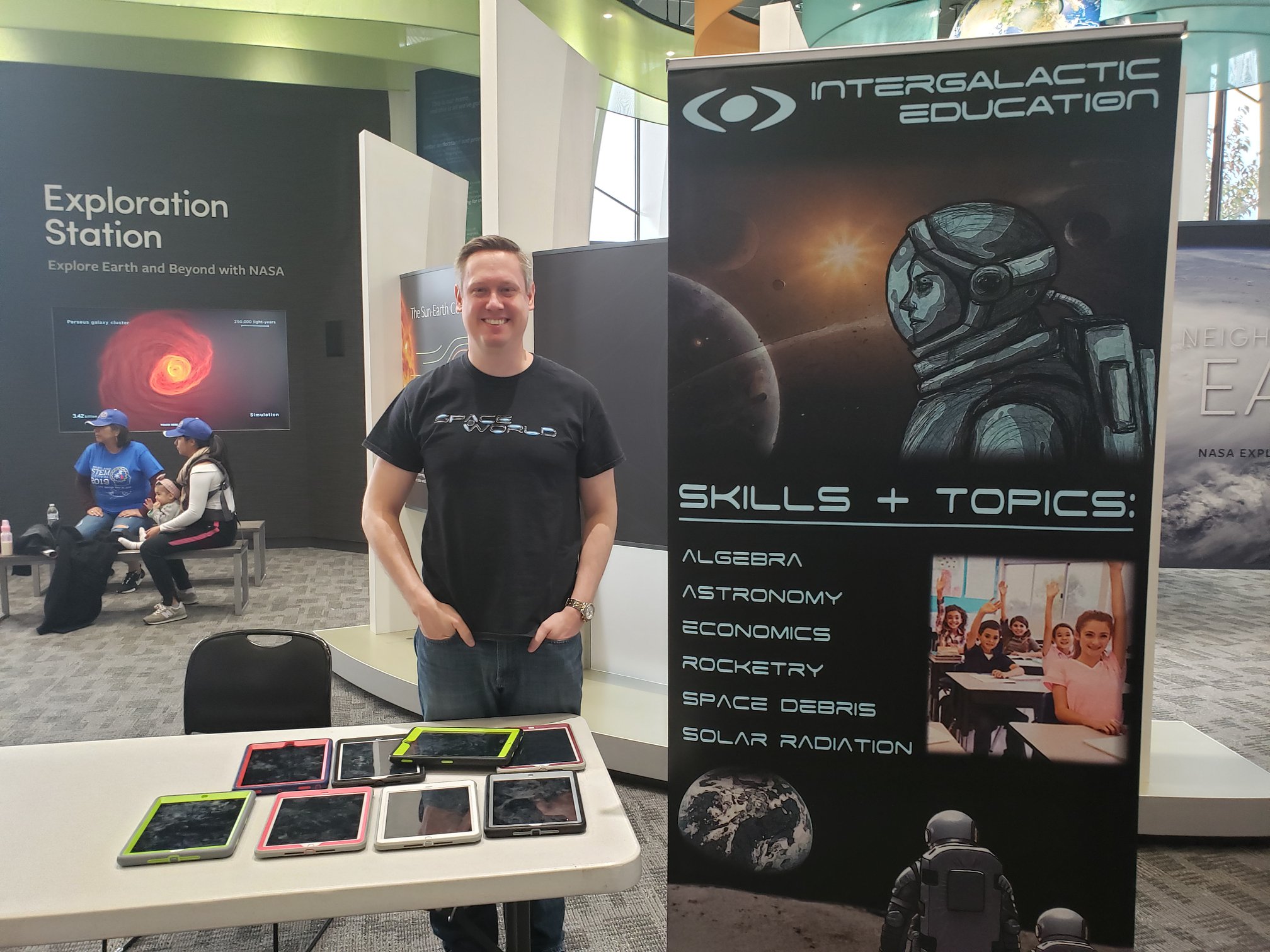 Intergalactic Education booth at Maryland STEM Fest